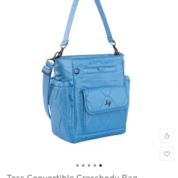 Lug Toss~Coastal Blue💙💙~Convertible Crossbody Tote Bag~NWOT - Picture 2 of 6